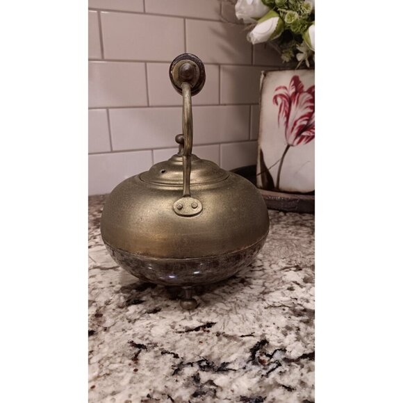 Antique Teapot Very Good Condition W/Gorgeous Handle Unpolished Natural Patina - Picture 6 of 16